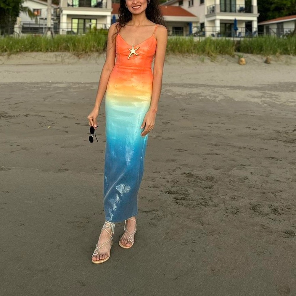 Runaway The label Benito midi dress Ombré size SM